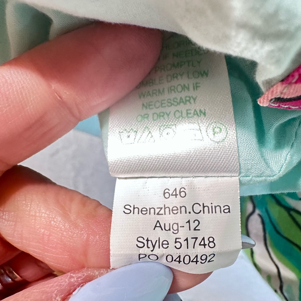 Lilly Pulitzer Pineapple Print Sleeveless Midi Dress - Aqua, Pink & Green - Picture 10 of 14
